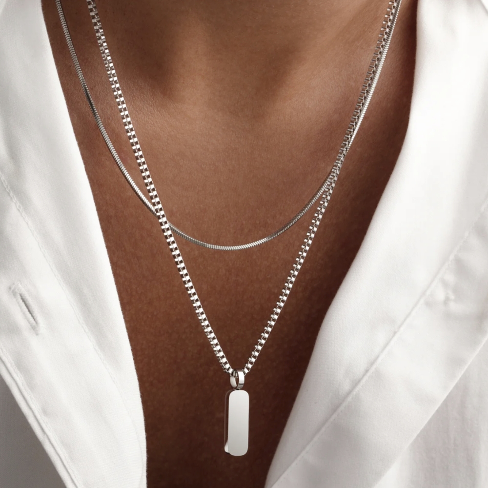 Elegant Silver Necklace Set
